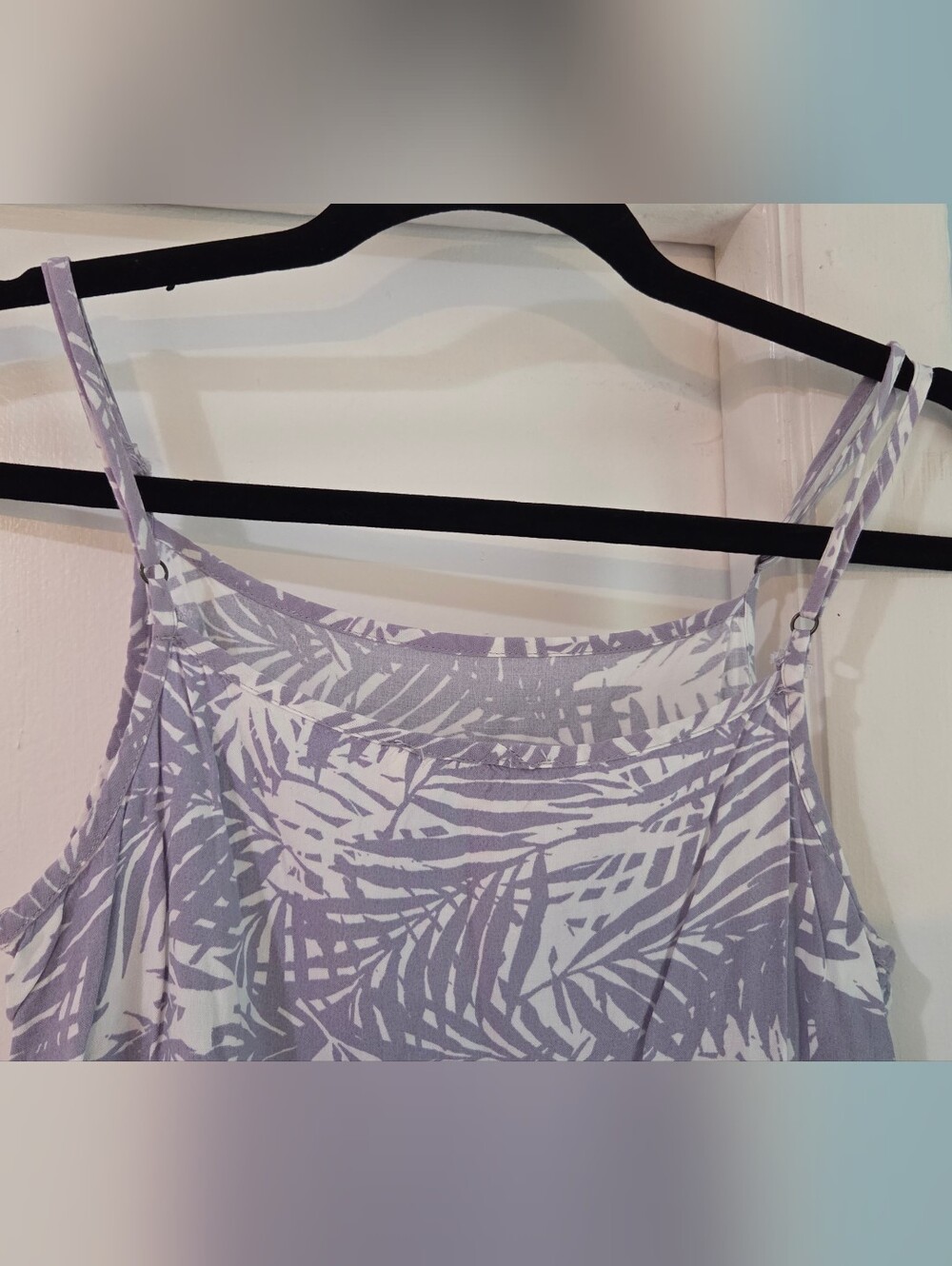 Women's Ocean Drive Purple/Blue Palm Tree Beach Dress Coverup, Size L - Picture 9 of 12